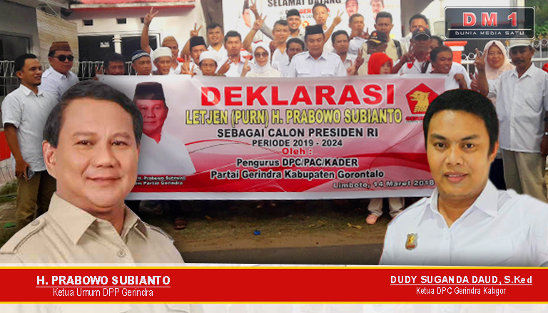 Pertegas Dukungan, Gerindra Kabgor Deklarasikan Prabowo Capres 2019