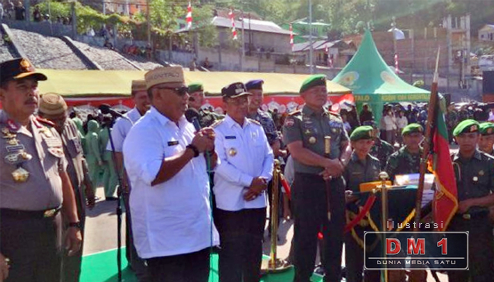 Bupati Darwis Hadiri Pemberangkatan SATGAS YONIF 715 Ke Timor Leste