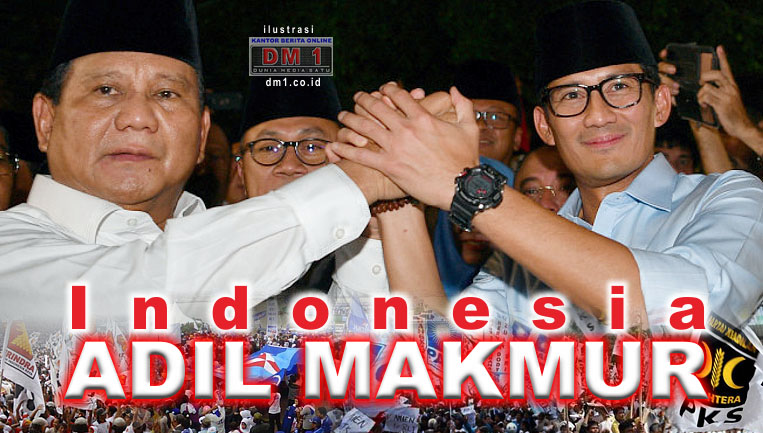Koalisi Prabowo-Sandi Bernama “Indonesia Adil Makmur”